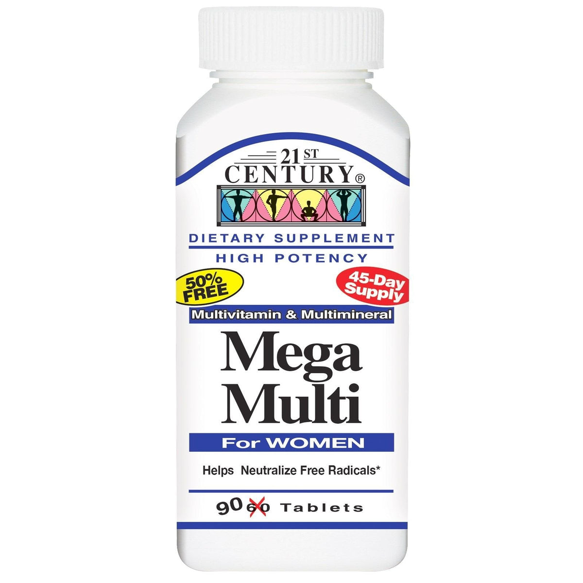 21st Century Mega Multi For Women, Multivitamin, Tablets