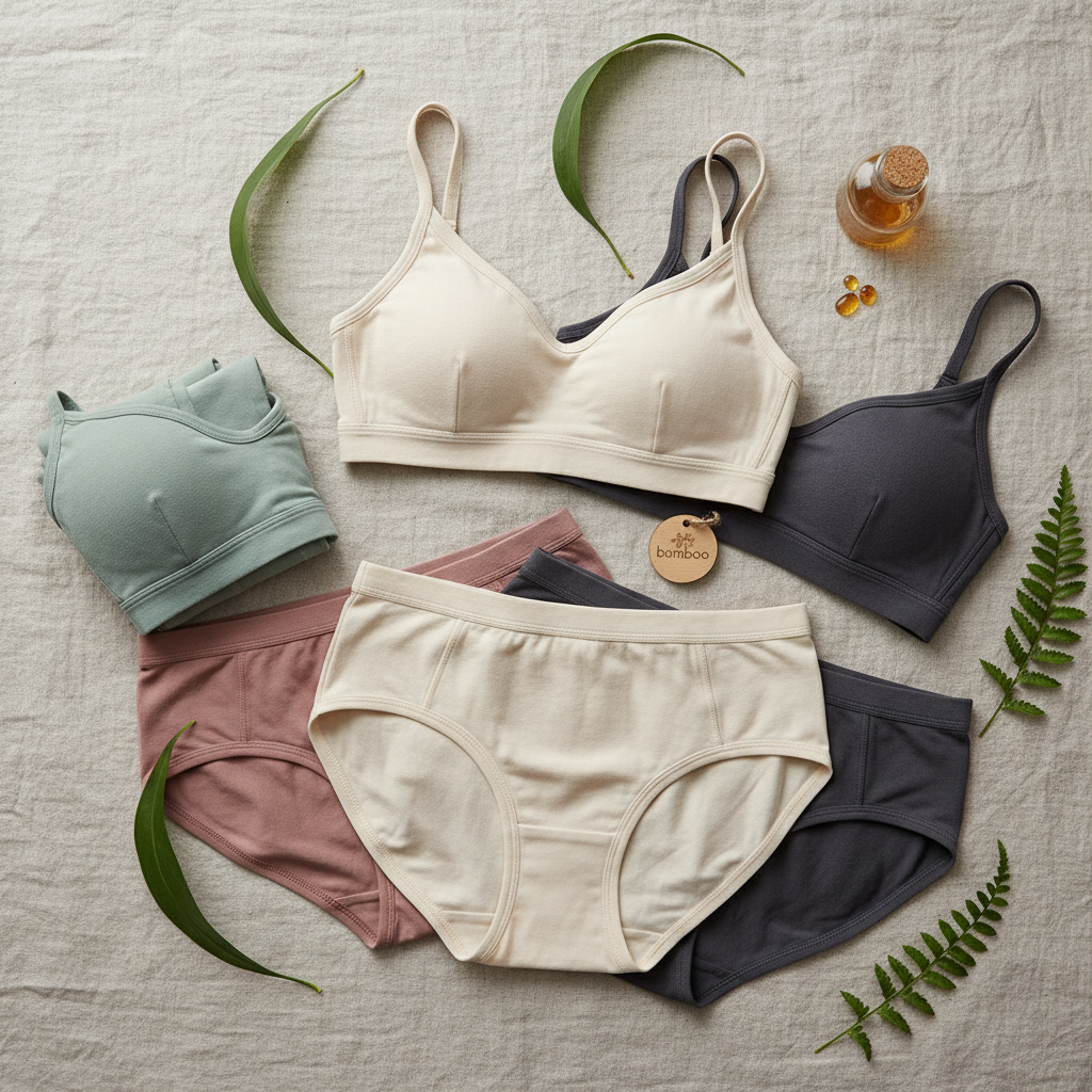 Bamboo Cotton High Leg Brief lifestyle flat lay