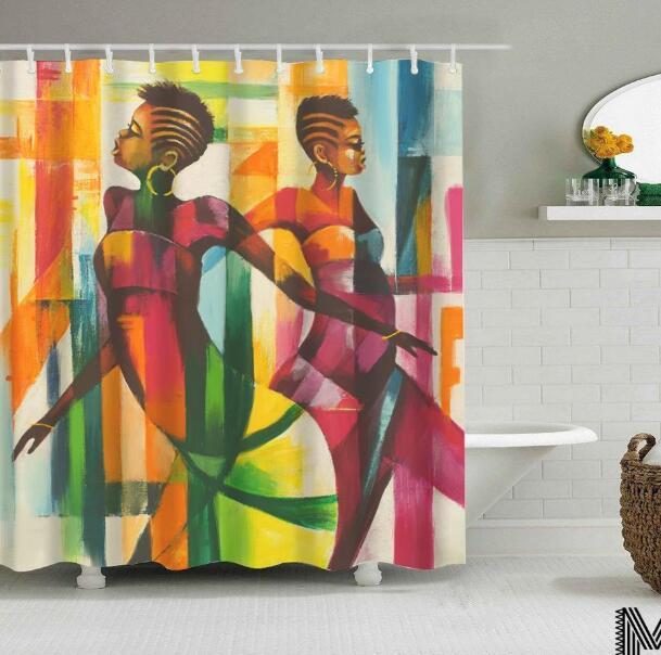 Graffiti Hip Hop African Girl Shower Curtain