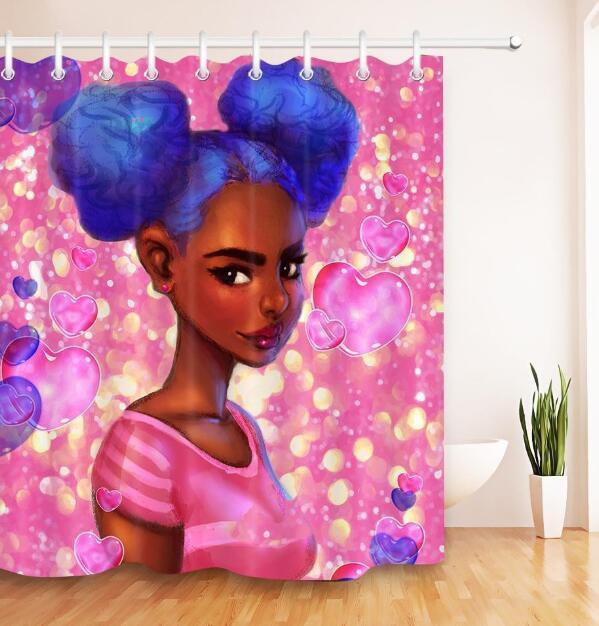 Graffiti Hip Hop African Girl Shower Curtain