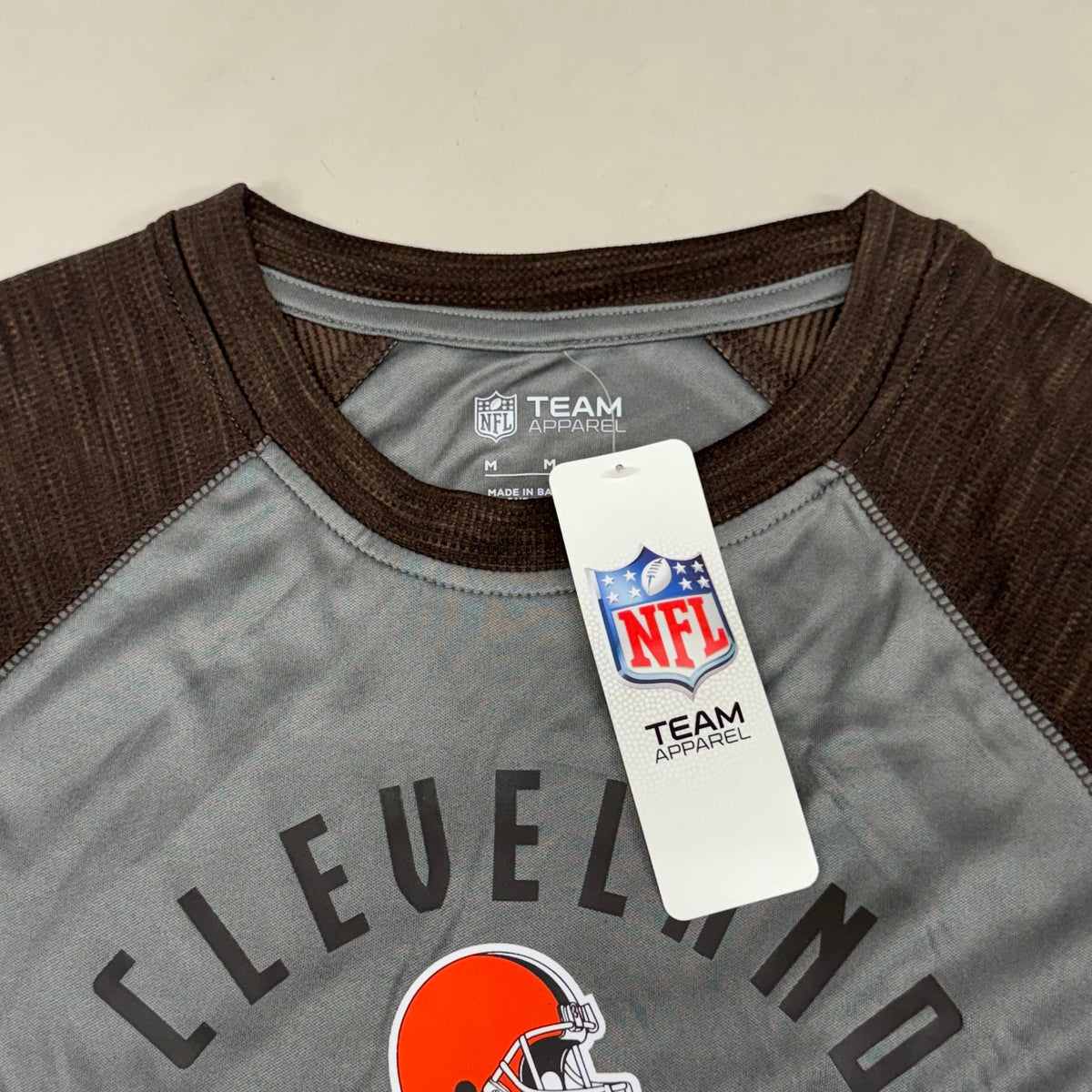 NFL Cleveland Browns Long Sleeve Shirt M Brown/Grey 1802970 Established 1946