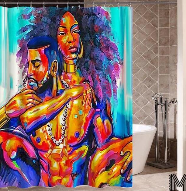 Graffiti Hip Hop African Girl Shower Curtain