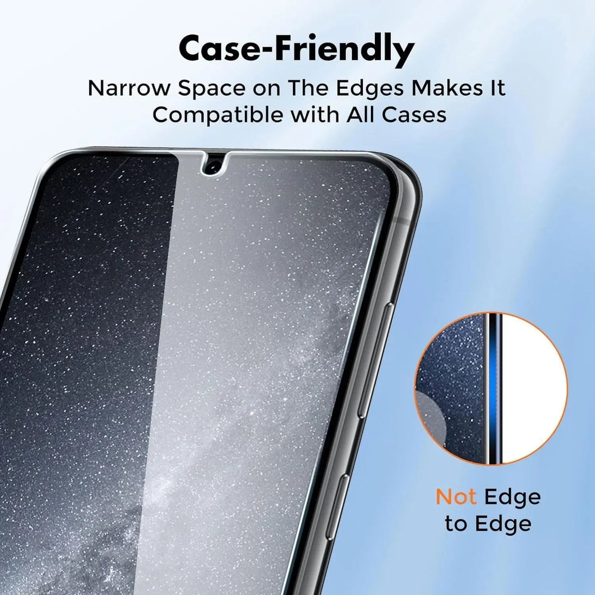 Entronix Clear Screen Protector Compatible with Galaxy A15 - 3-Piece Combo
