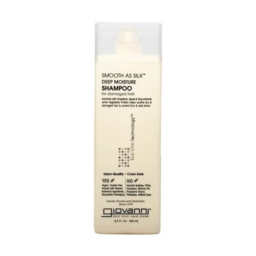 Giovanni Cosmetics Eco Chic Smooth As Silk Shampoo Deep Moisture For Damaged Hair, 8.5 Ounce