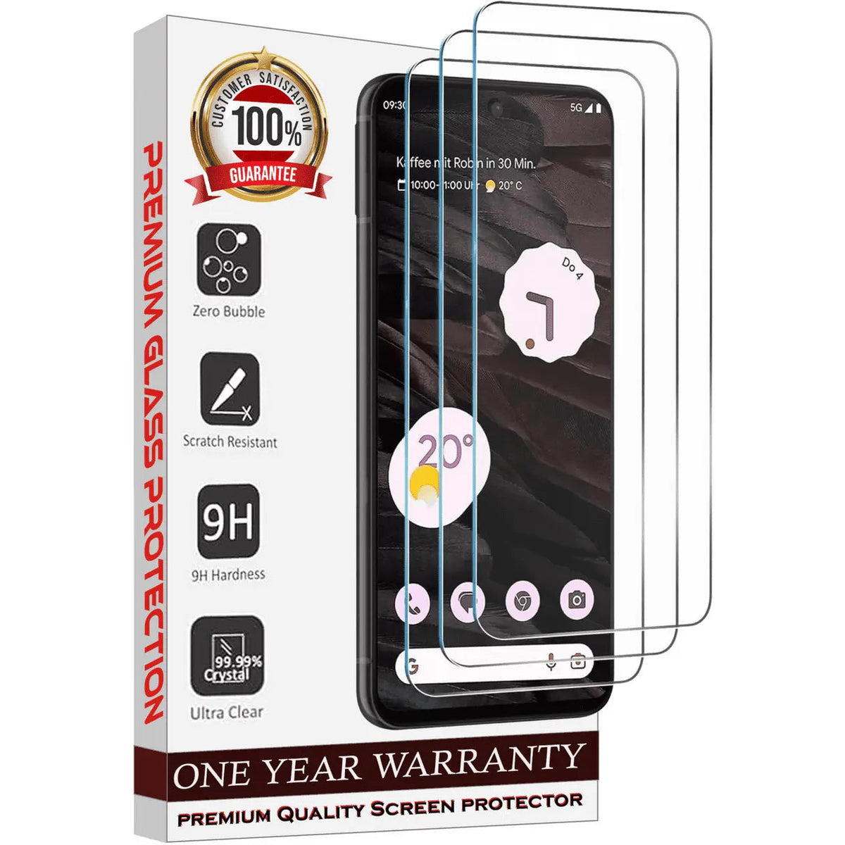 Entronix Clear Screen Protector Compatible with Galaxy A15 - 3-Piece Combo
