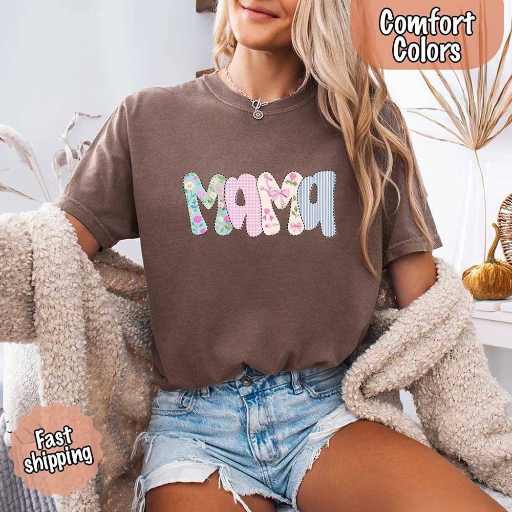 Floral Mama Comfort Colors Tee – Spring Mom Shirt or Mother’s Day Gift