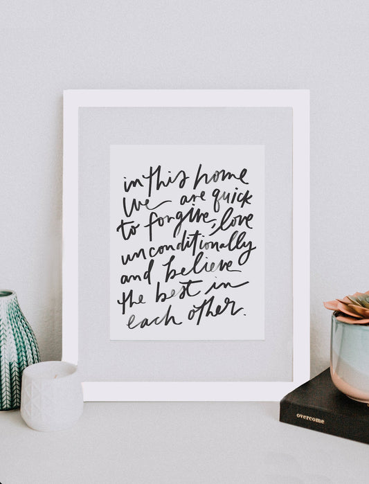 8x10 In this home we are