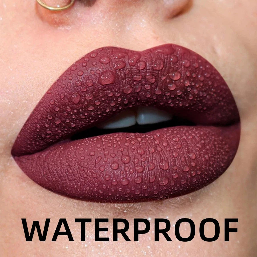 19 colors Matte Velvet Lip Gloss Waterproof Liquid Lipstick Nude Black Lips tint Makeup Lip Glaze Cosmetics Red Lip Stain Beauty