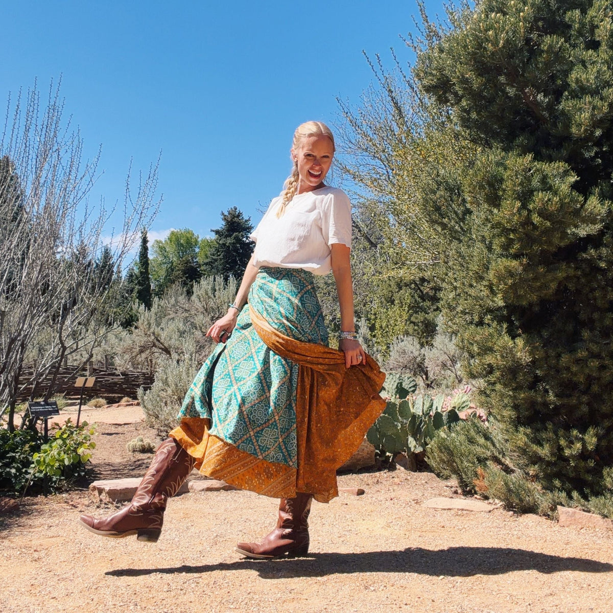 Made With Love Saree Wrap Skirt – One-of-a-Kind Recycled Sari, Boho Style