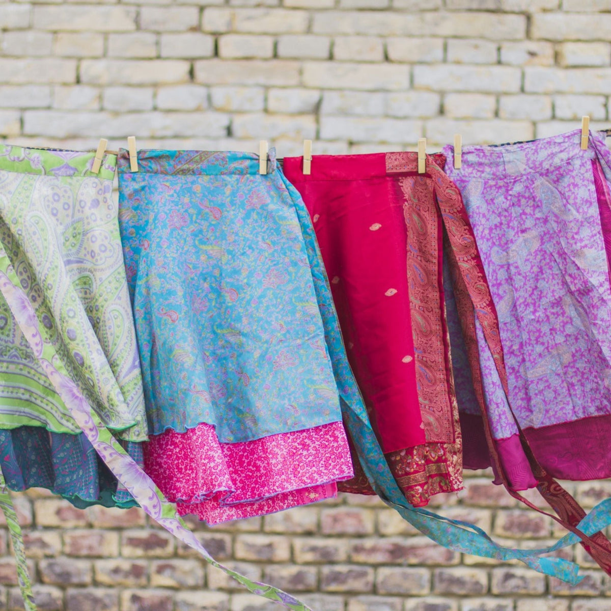 Made With Love Saree Wrap Skirt – One-of-a-Kind Recycled Sari, Boho Style