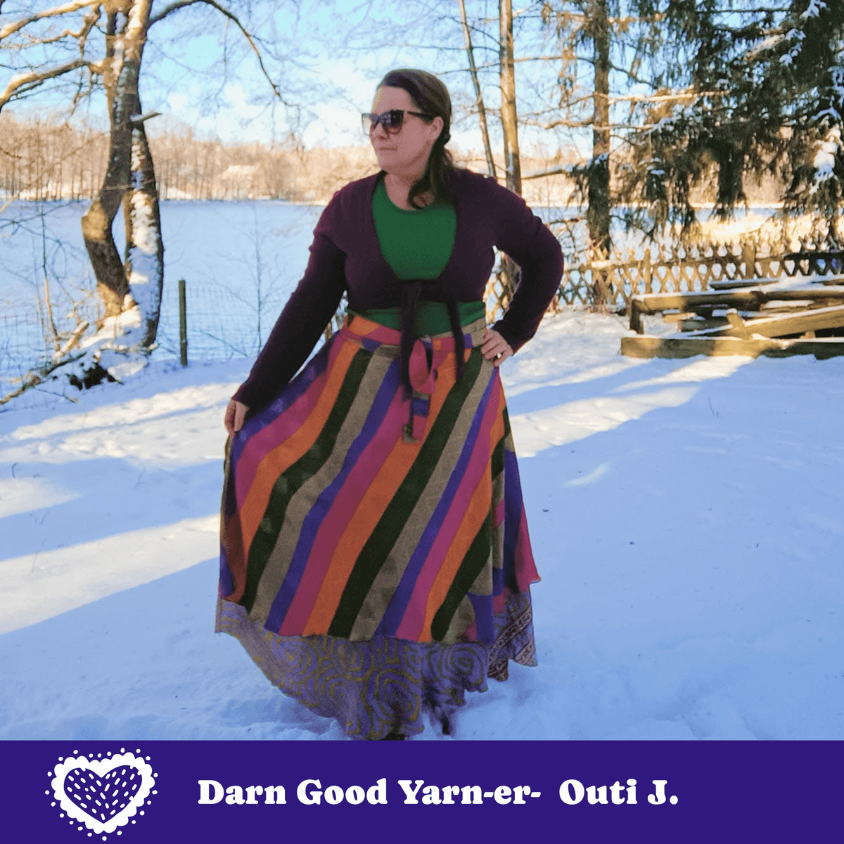 Made With Love Saree Wrap Skirt – One-of-a-Kind Recycled Sari, Boho Style