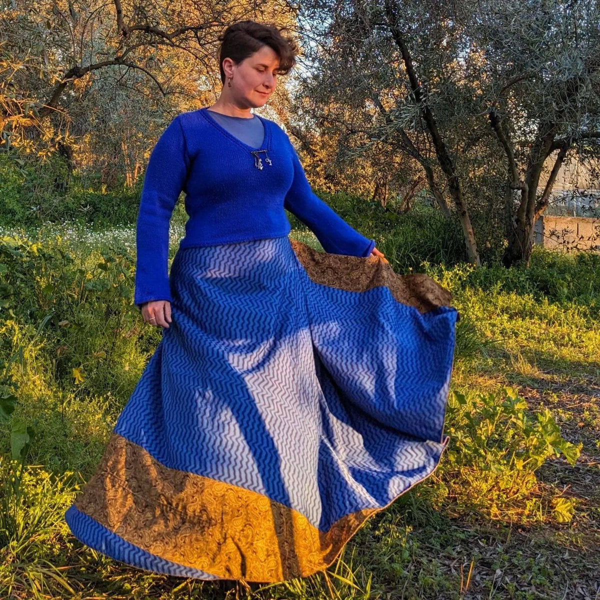 Made With Love Saree Wrap Skirt – One-of-a-Kind Recycled Sari, Boho Style