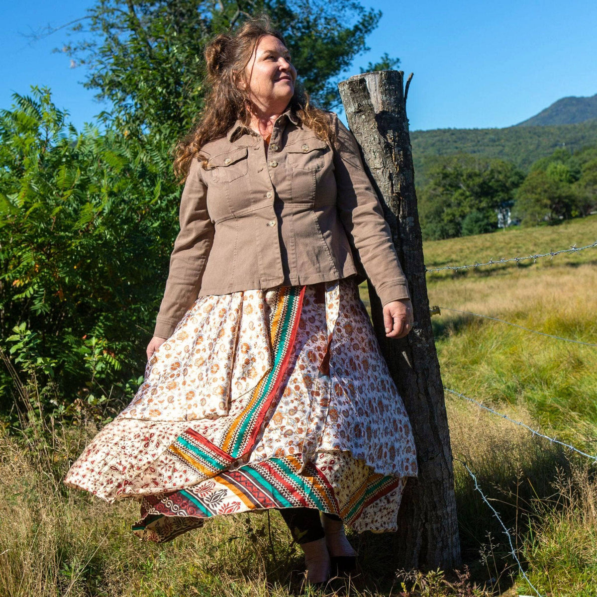Made With Love Saree Wrap Skirt – One-of-a-Kind Recycled Sari, Boho Style