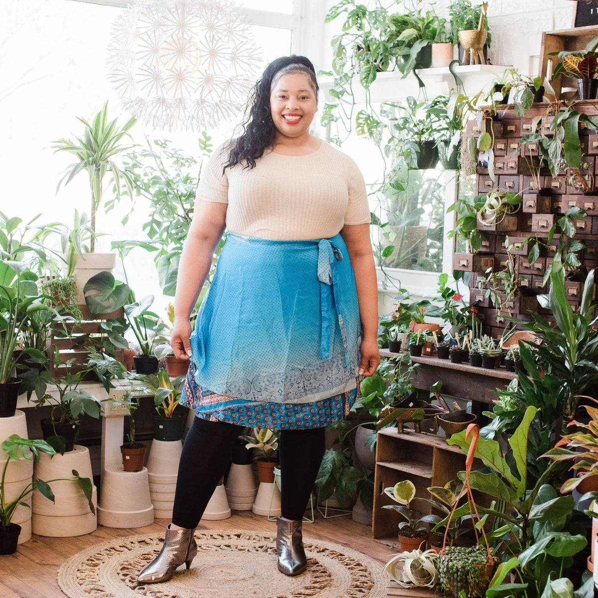 Made With Love Saree Wrap Skirt – One-of-a-Kind Recycled Sari, Boho Style