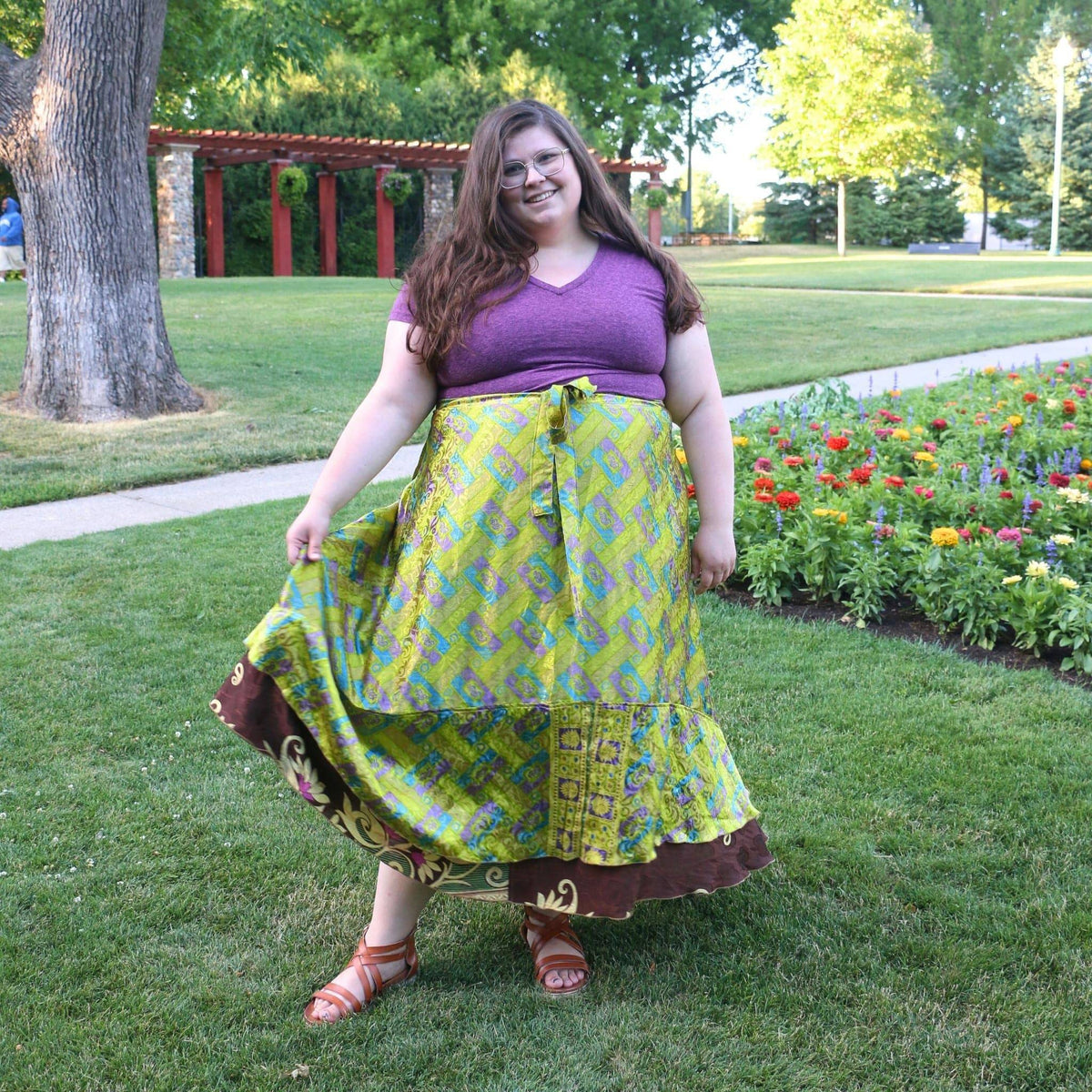 Made With Love Saree Wrap Skirt – One-of-a-Kind Recycled Sari, Boho Style