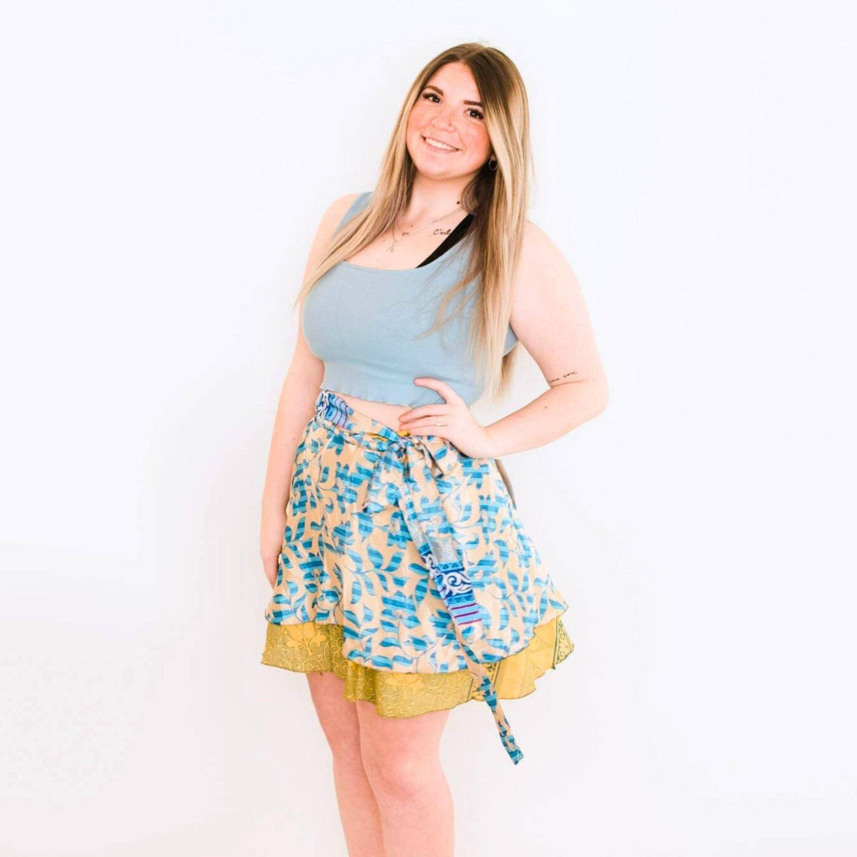 Made With Love Saree Wrap Skirt – One-of-a-Kind Recycled Sari, Boho Style