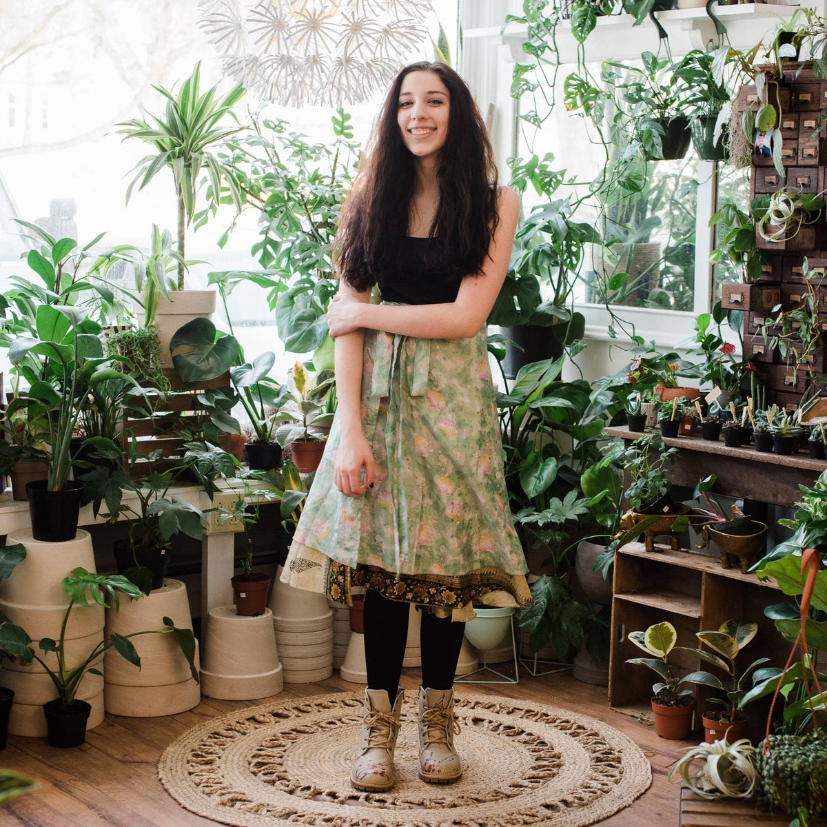Made With Love Saree Wrap Skirt – One-of-a-Kind Recycled Sari, Boho Style