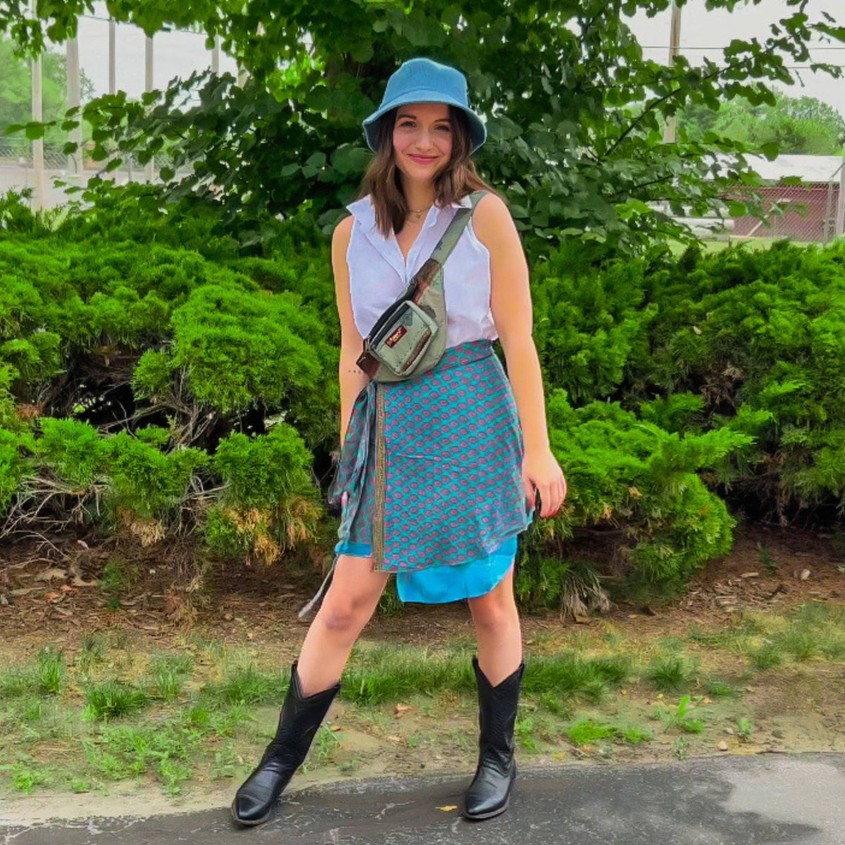 Made With Love Saree Wrap Skirt – One-of-a-Kind Recycled Sari, Boho Style