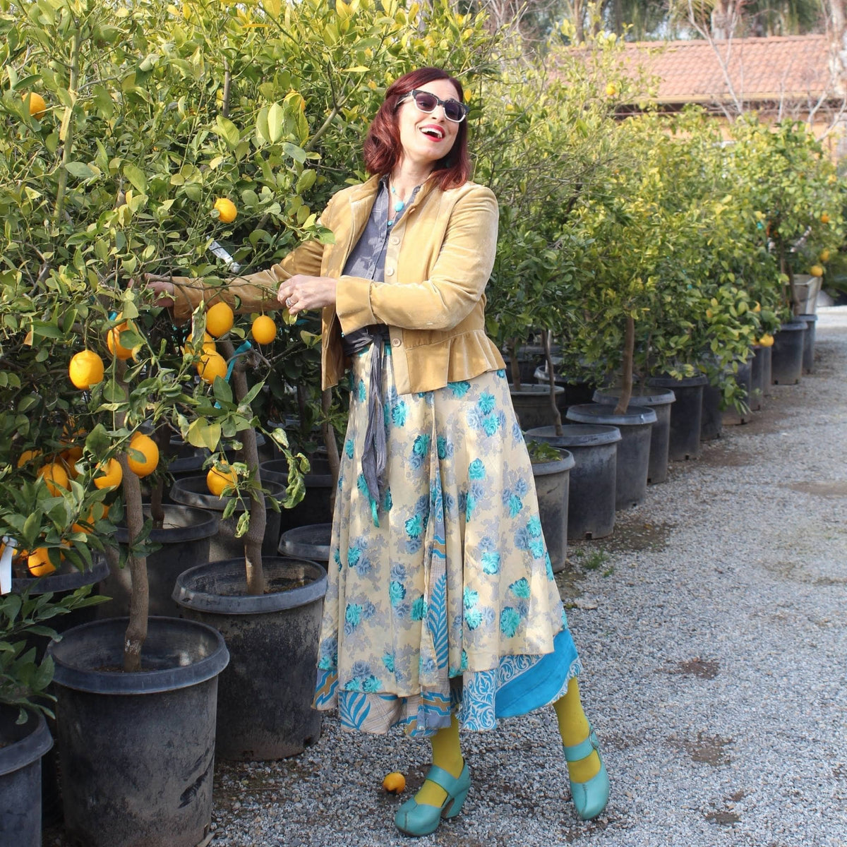 Made With Love Saree Wrap Skirt – One-of-a-Kind Recycled Sari, Boho Style