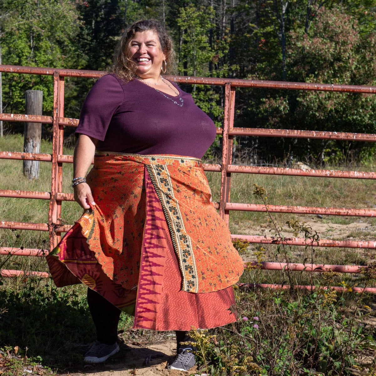 Made With Love Saree Wrap Skirt – One-of-a-Kind Recycled Sari, Boho Style