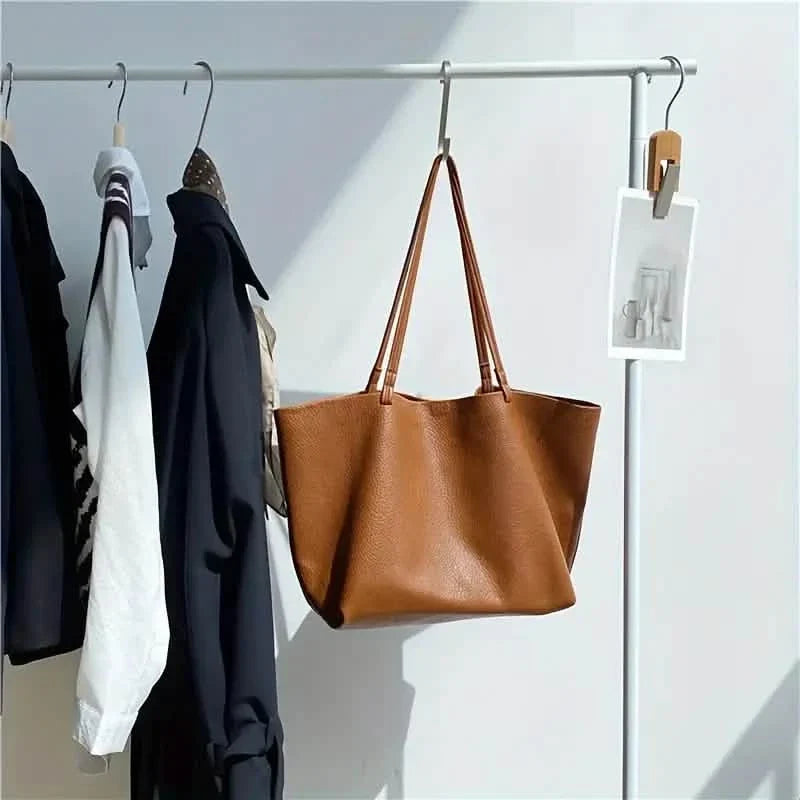 Women's Large Totes PU Leather Shoulder Bag Soft Purse Hobo Handbag Casual Top Handle Bag For Travel Work